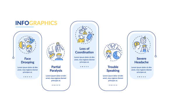 Brain Stroke Vector Infographic Template
