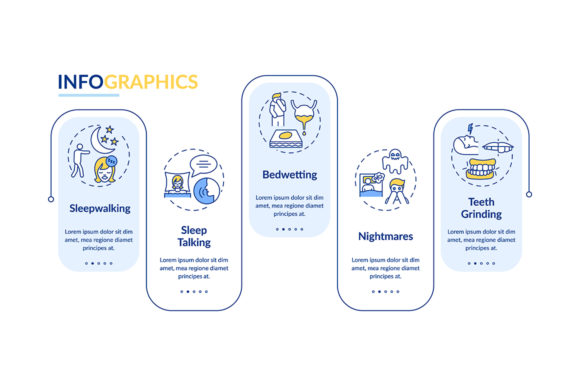 Sleep Disorders Vector Infographic Graphics