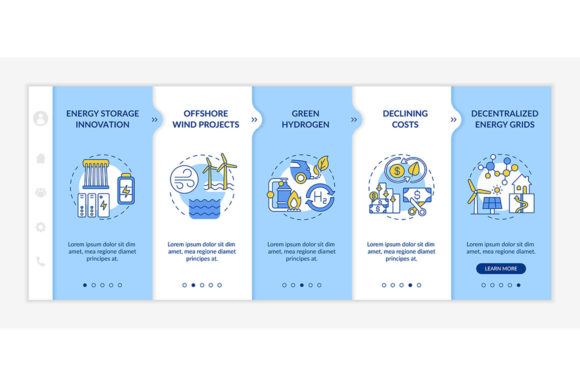Wind-power Turbines Vector Infographic Graphics