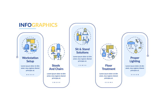Workstation Design Vector Infographic